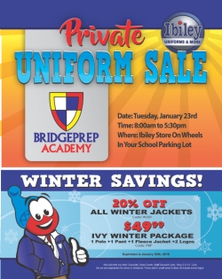 January 23rd - Winter - Private Uniform Sale 