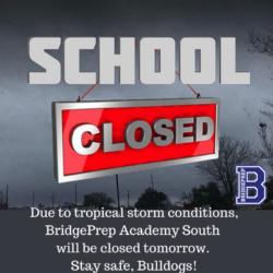 No School due to Tropical Storm Eta!
