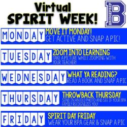 Kicking off our back to remote learning- Virtual Spirit Week