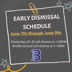 Next Week is Early Dismissal!