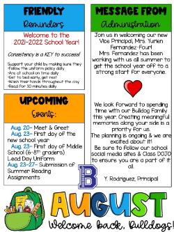 August Newsletter from Admin