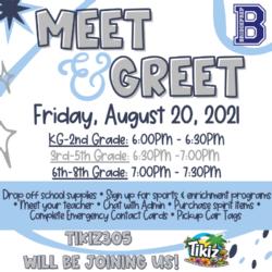 Meet and Greet is on Friday, August 20, 2021!