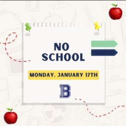 No School on Monday, 1/17/22!