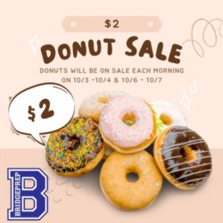 Donut Sales all week during arrival!