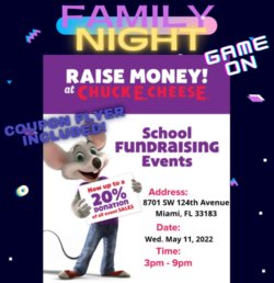Support our Kindergarteners at Chuck E. Cheese!