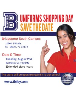 Uniforms Shopping Date at Ibiley!