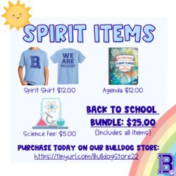 Purchase your spirit items today!